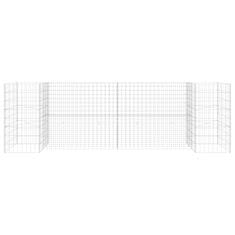Vidaxl Korito za rastline gabion H-oblike jeklo 260x40x80 cm