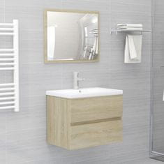 Vidaxl Omarica za umivalnik sonoma hrast 60x38,5x45 cm iverna plošča