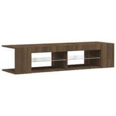 Vidaxl TV omarica z LED lučkami rjavi hrast 135x39x30 cm
