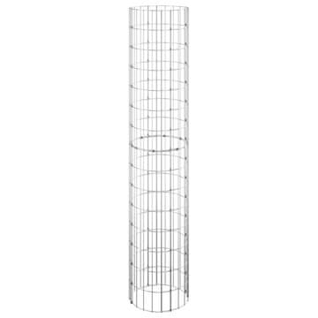 Vidaxl Okrogel gabion pocinkano jeklo Ø30x150 cm