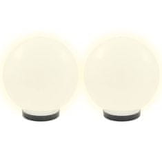 Vidaxl LED okrogle svetilke 2 kosa krogla 25 cm PMMA