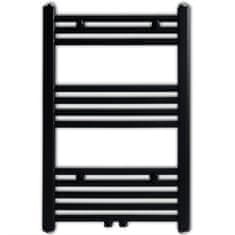 Vidaxl Kopalniški radiator z ravnimi cevmi 500x764 mm črn