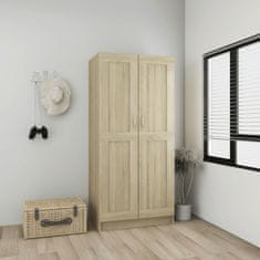 Vidaxl Garderobna omara sonoma hrast 82,5x51,5x180 cm iverna plošča