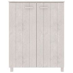 Vidaxl Omara za čevlje bela 85x40x108 cm trdna borovina