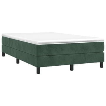 Vidaxl Box spring postelja z vzmetnico temno zelen 120x190 cm žamet