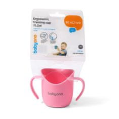 BabyOno Ergonomska skodelica z ušesi 120 ml roza 6m+