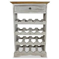 Vidaxl Stojalo za vino iz masivnega predelanega lesa 55x23x85 cm