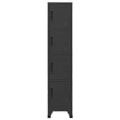 Vidaxl Omara s ključavnico antracitna 38x45x180 cm jeklo