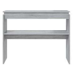Vidaxl Konzolna mizica siva sonoma 102x30x80 cm konstruiran les