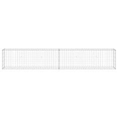 Vidaxl Gabionska stena s pokrovi iz pocinkanega jekla 300x30x50 cm