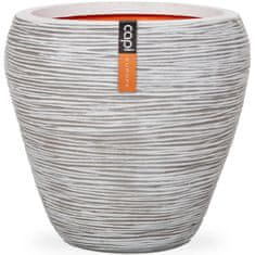 Vidaxl Vaza Nature Rib zožena 42x38 cm slonovina