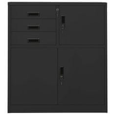 Vidaxl Pisarniška omara antracitna 90x40x102 cm jeklo
