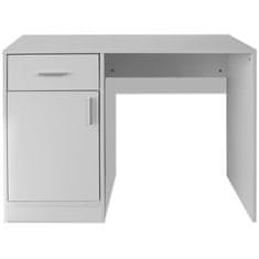 Vidaxl Miza s Predalom in Omarico Bela 100x40x73 cm