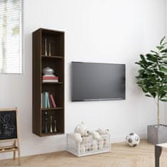 Vidaxl Knjižna/TV omara rjavi hrast 143x30x36 cm konstruiran les