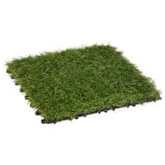 Vidaxl Umetna trava plošče 11 kosov zelena 30x30 cm