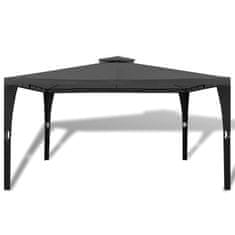 Vidaxl Paviljon s streho 3x4 m temno siv