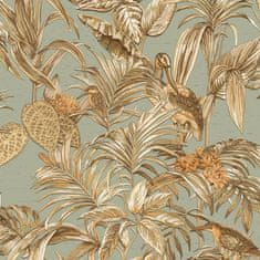 shumee DUTCH WALLCOVERINGS Tapeta Bird-of-Paradise teal modra