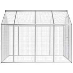 Vidaxl Večja zunanja ptičja kletka aluminij 178x242x192 cm