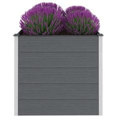 Vidaxl Visoka greda WPC 100x100x91 cm siva