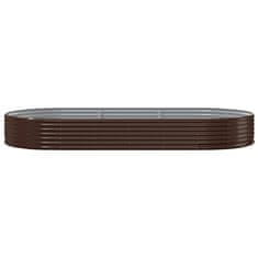 Vidaxl Visoka greda iz cinkanega jekla 296x140x36 cm rjava