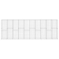 Vidaxl Gabionska stena s pokrovom iz pocinkanega jekla 600x50x200 cm