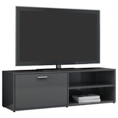 Vidaxl TV omarica visok sijaj siva 120x34x37 cm iverna plošča