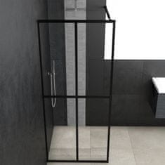 Vidaxl Steklena pregrada za tuš kaljeno steklo 118x190 cm