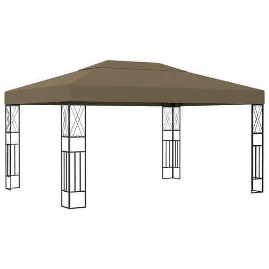 Vidaxl Paviljon 3x4 m taupe blago