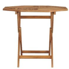 Vidaxl Zložljiva vrtna miza 85x85x76 cm trdna tikovina