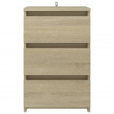 Vidaxl Nočna omarica sonoma hrast 40x35x62,5 cm konstruiran les