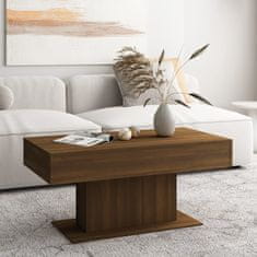 Vidaxl Klubska mizica rjavi hrast 96x50x45 cm konstruiran les