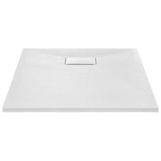 Vidaxl Kad za tuš SMC bela 90x70 cm