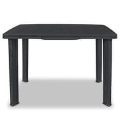 Vidaxl Vrtna miza antracitna 101x68x72 cm plastika