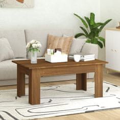 Vidaxl Klubska mizica rjavi hrast 100x60x42 cm inženirski les