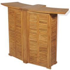 Vidaxl Zložljiva barska miza 155x53x105 cm trdna tikovina