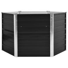 Vidaxl Visoka greda antracitna 129x129x77 cm pocinkano jeklo