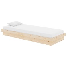 Vidaxl Posteljni okvir iz trdnega lesa 75x190 cm 2FT6