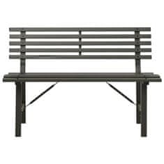 Vidaxl Vrtna klop 110 cm jeklo črne barve