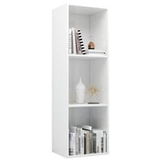 Vidaxl Knjižna / TV omara visok sijaj bela 36x30x114 cm iverna plošča