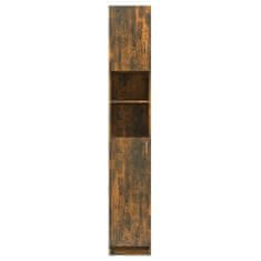 Vidaxl Kopalniška omarica dim. hrast 32x25,5x190 cm konstruiran les