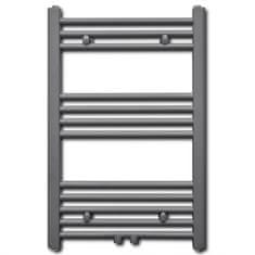 Vidaxl Kopalniški radiator z ravnimi cevmi 500x764 mm siv