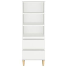 Vidaxl Visoka omara Bela 40x36x110 cm inženirski les