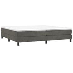 Vidaxl Box spring posteljni okvir temno siv 200x200 cm žamet