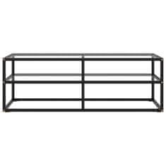 Vidaxl TV omarica črna s kaljenim steklom 120x40x40 cm