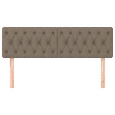 Vidaxl Posteljno vzglavje 2 kosa taupe 72x7x78/88 cm blago