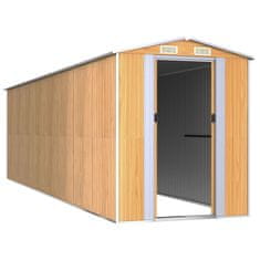 Vidaxl Vrtna lopa svetlo rjava 192x689x223 cm pocinkano jeklo