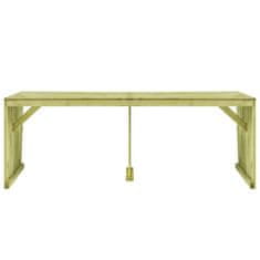 Vidaxl Vrtna miza 220x101,5x80 cm impregnirana borovina