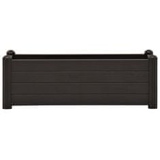 Vidaxl Visoka greda PP antracitna 100x43x35 cm