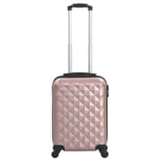 Vidaxl Trd potovalni kovček rožnato zlat ABS