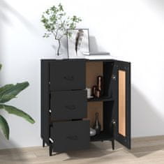 Vidaxl Komoda črna 69,5x34x90 cm konstruiran les